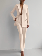 Femme Costume Blazer Pantalon Tailleur Invitée Mariage Soirée Formelle - Hiverline