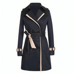 Femme Trench-Coat Long Double Boutonnage Ceinturé Classique Bureau Automne - Hiverline