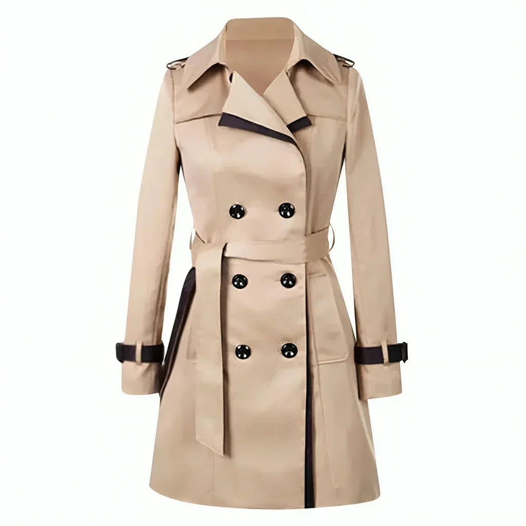 Femme Trench-Coat Long Double Boutonnage Ceinturé Classique Bureau Automne - Hiverline