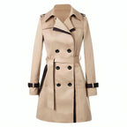 Femme Trench-Coat Long Double Boutonnage Ceinturé Classique Bureau Automne - Hiverline