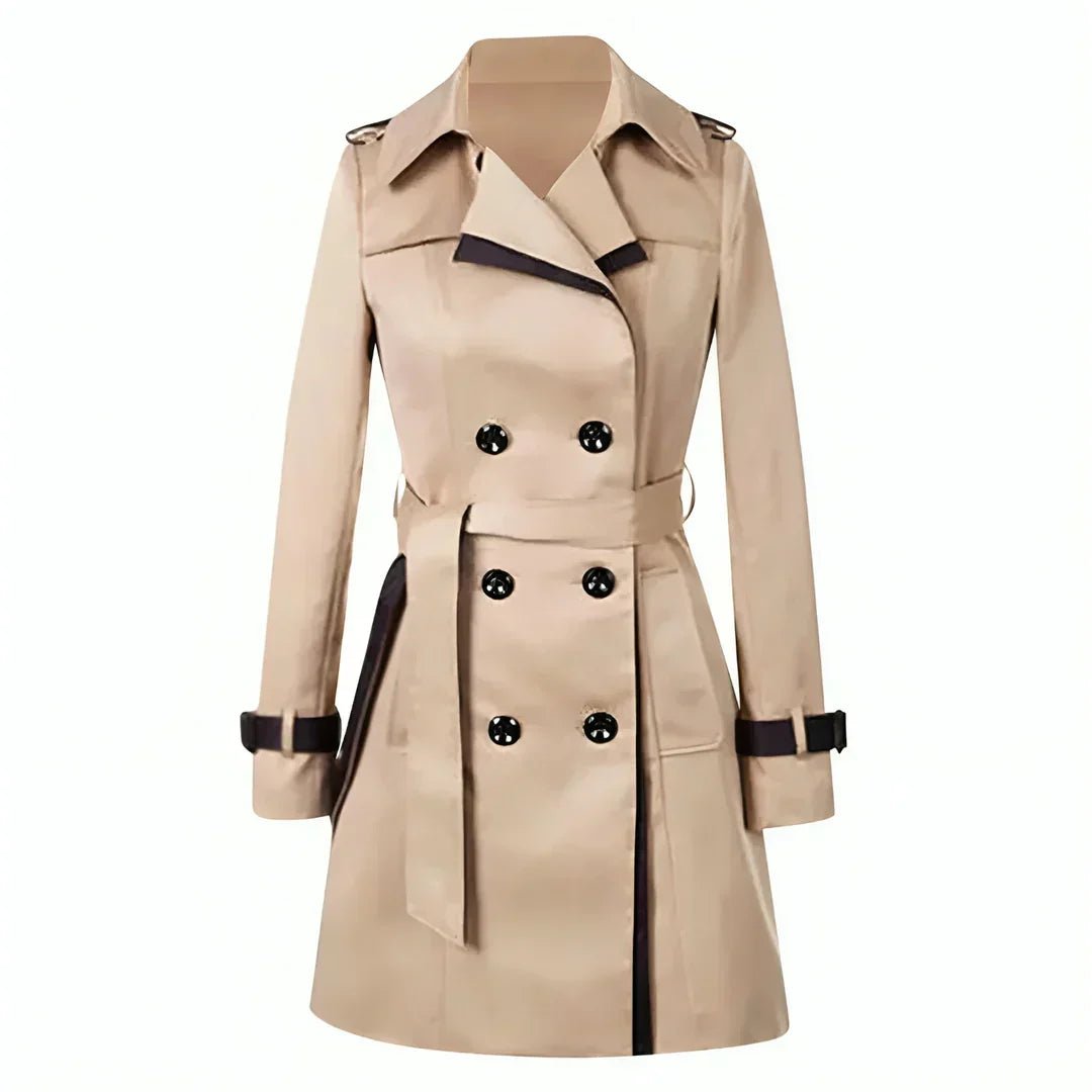 Femme Trench-Coat Long Double Boutonnage Ceinturé Classique Bureau Automne - Hiverline