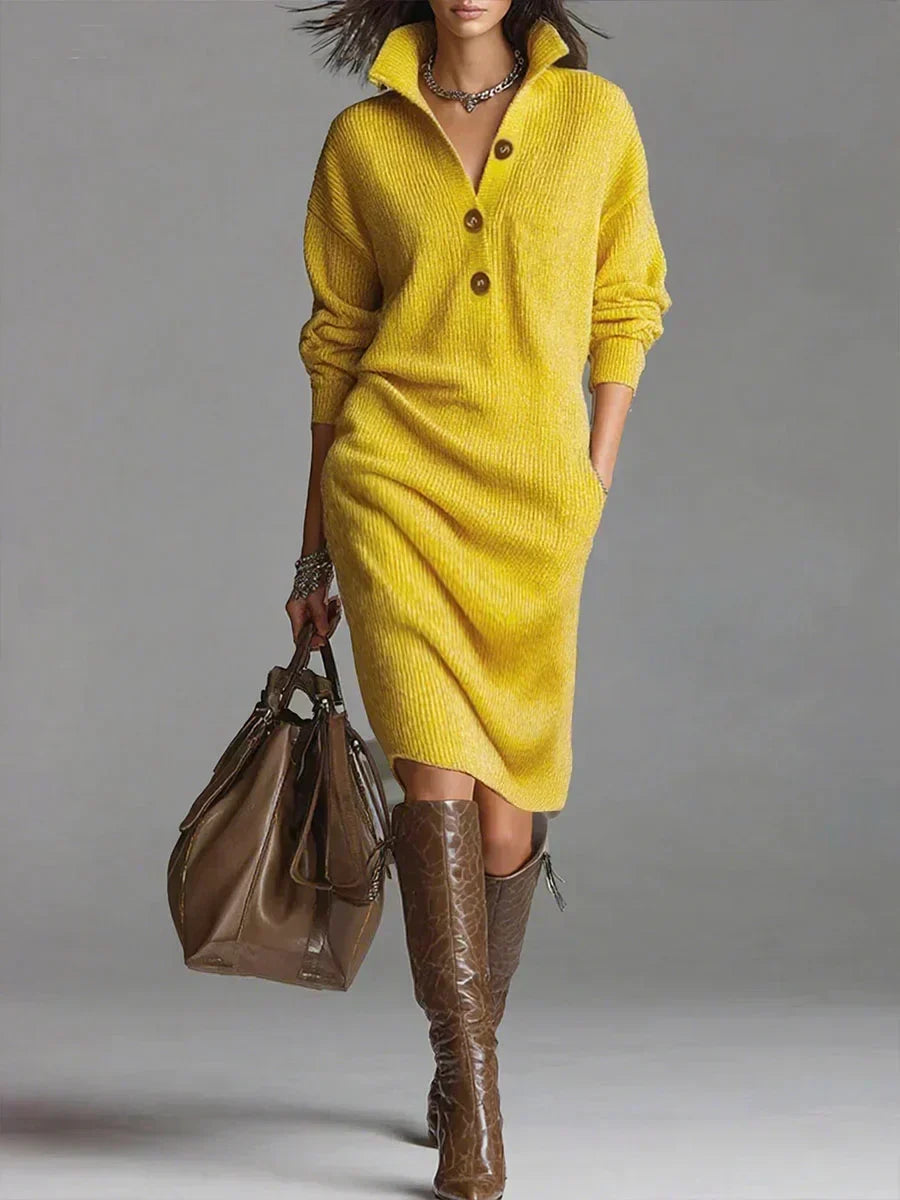 Robe Courte Tricotée Chic Pour Femmes, Douce, Respirante, Flatteuse, Décontractée, Idéale Pour le Travail, le Soir, Élégante – Fatima