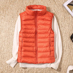 Gilet Doudoune Femme Ultra Léger Coupe-Vent Col Montant Hiver - Hiverline