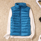 Gilet Doudoune Femme Ultra Léger Coupe-Vent Col Montant Hiver - Hiverline