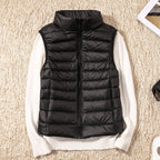 Gilet Doudoune Femme Ultra Léger Coupe-Vent Col Montant Hiver - Hiverline