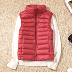Gilet Doudoune Femme Ultra Léger Coupe-Vent Col Montant Hiver - Hiverline
