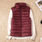 Gilet Doudoune Femme Ultra Léger Coupe-Vent Col Montant Hiver - Hiverline