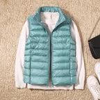 Gilet Doudoune Femme Ultra Léger Coupe-Vent Col Montant Hiver - Hiverline