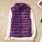 Gilet Doudoune Femme Ultra Léger Coupe-Vent Col Montant Hiver - Hiverline