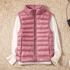 Gilet Matelassé Femme Sans Manches Coupe-Vent Col Montant Hiver - Hiverline