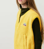 Gilet Sans Manche Femme en Sherpa Bouclé Col Rond - Hiverline