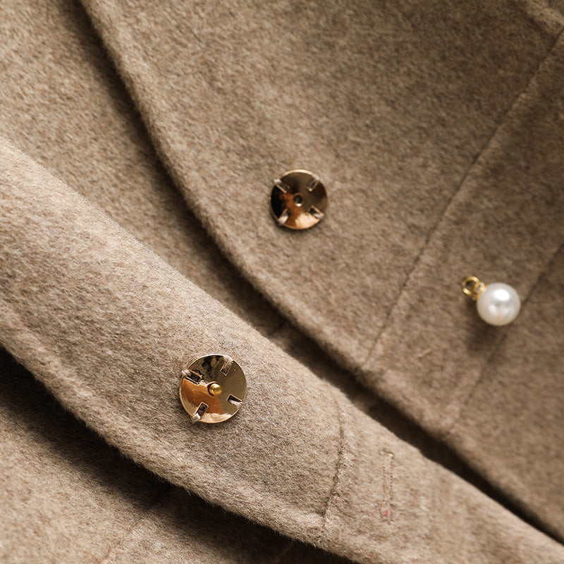 Gilet sans Manches Femme à Col en V Croisé et Bouton Perle - Hiverline