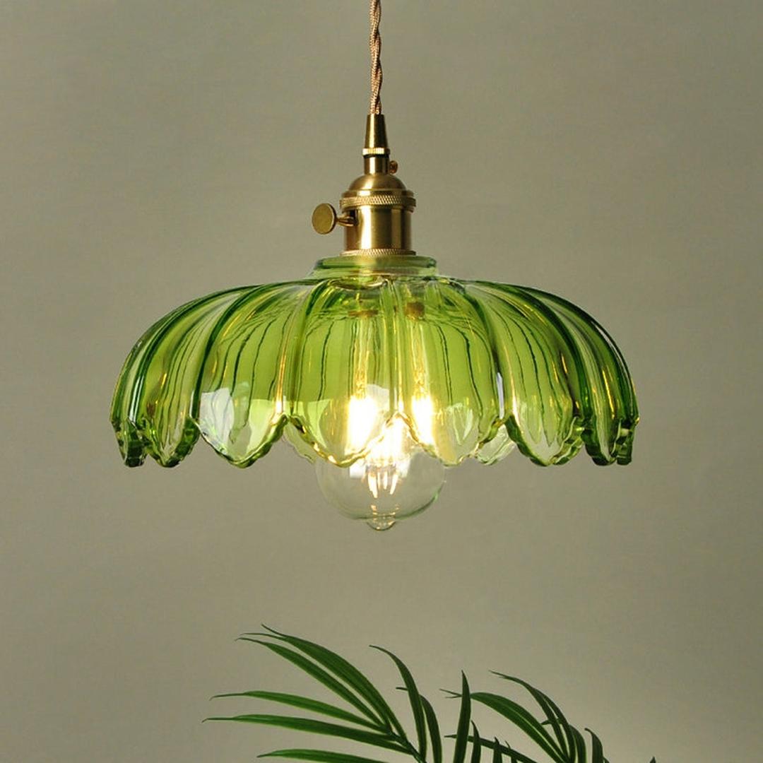 Lampe Suspendue Vintage à Motif Floral | Intérieurs Esthétiques