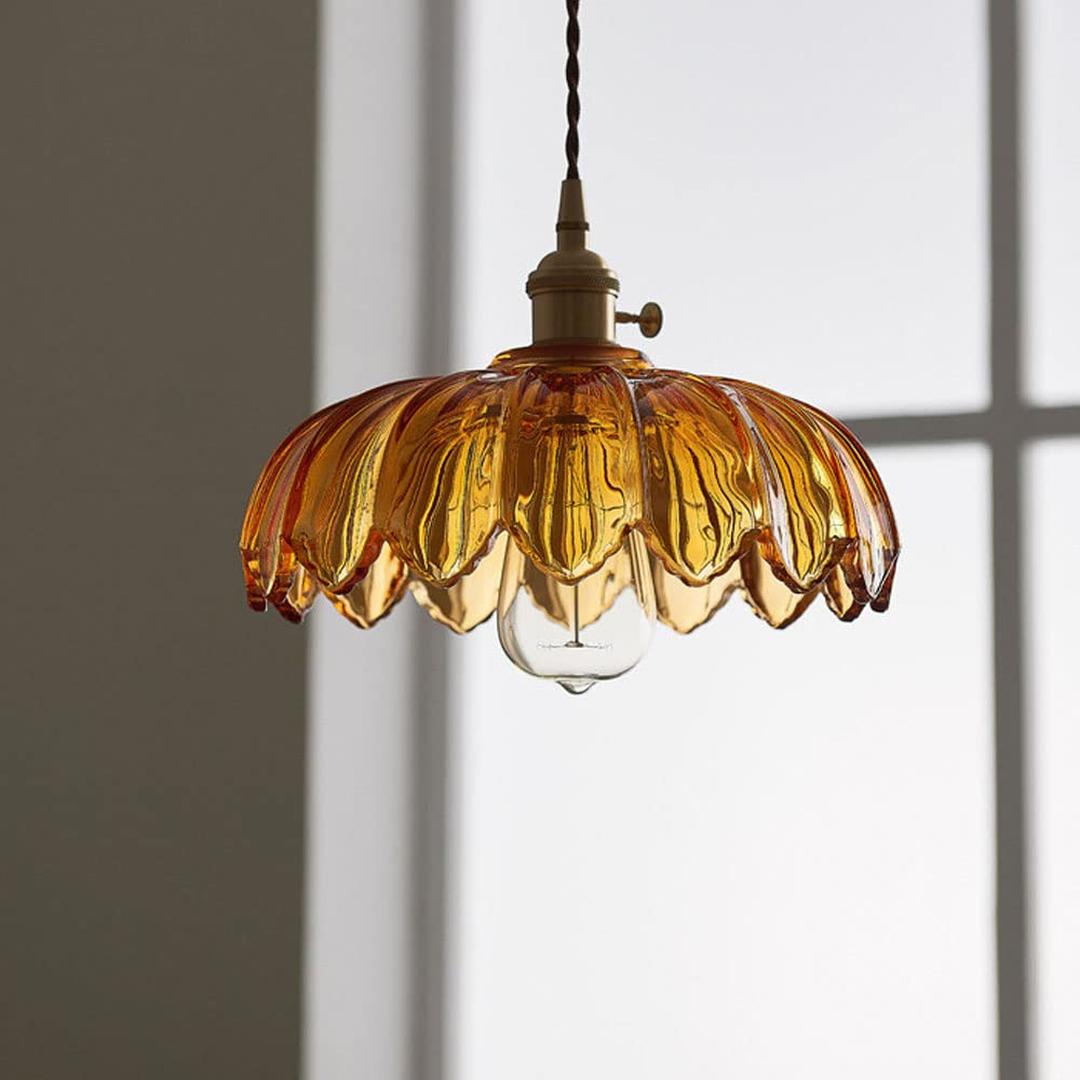 Lampe Suspendue Vintage à Motif Floral | Intérieurs Esthétiques