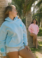 Hoodie Femme Imprimé Vagues Surf Oversize Casual Plage Vacances - Hiverline