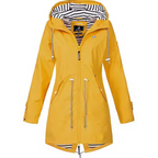 Imperméable Femme à Capuche Coupe Cintrée Veste de Pluie Légère Outdoor - Hiverline