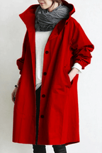 Imperméable Femme Léger Coupe-Vent à Capuche Trench de Pluie Casual Automne - Hiverline