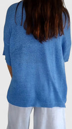 T-shirt Long à Manches Longues en V pour Femmes - Confortable, Flatteur et Résistant aux Rides – Sonylah