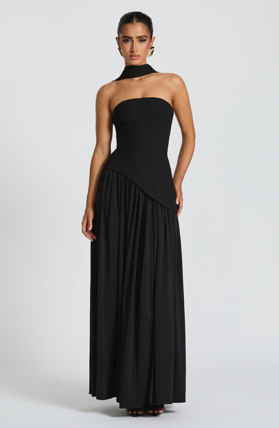 Robe Maxi Élegante Sans Manches pour Femmes Ajustée Fendue Formelle Soirée Mariage Invité Sophistiquée – Mya