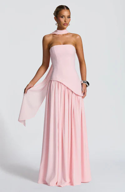 Robe Maxi Élegante Sans Manches pour Femmes Ajustée Fendue Formelle Soirée Mariage Invité Sophistiquée – Mya