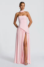 Robe Longue Élegante Sans Manches pour Femmes Ajustée Fendue Formelle Soirée Mariage Invité Sophistiquée – Mya