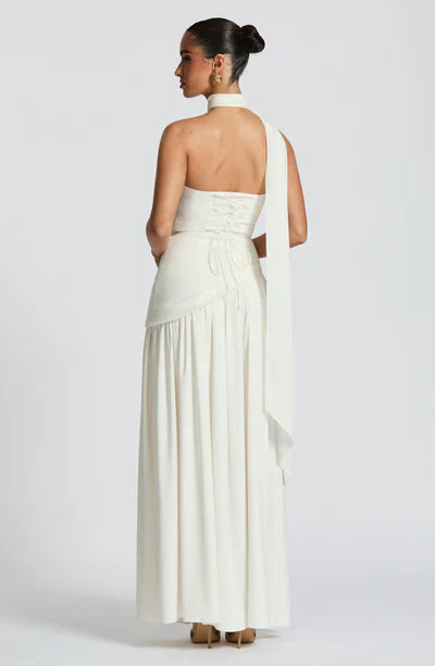 Robe Maxi Élegante Sans Manches pour Femmes Ajustée Fendue Formelle Soirée Mariage Invité Sophistiquée – Mya