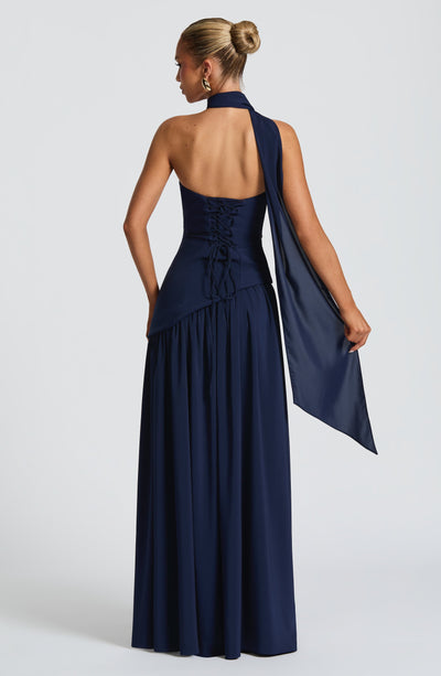 Robe Longue Élegante Sans Manches pour Femmes Ajustée Fendue Formelle Soirée Mariage Invité Sophistiquée – Mya