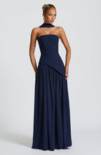 Robe Longue Élegante Sans Manches pour Femmes Ajustée Fendue Formelle Soirée Mariage Invité Sophistiquée – Mya