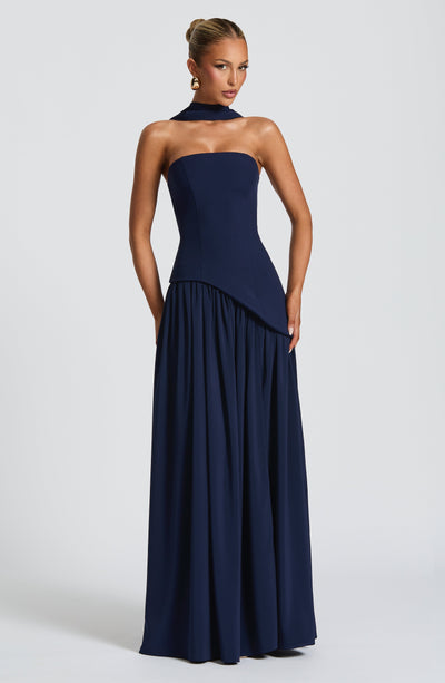 Robe Maxi Élegante Sans Manches pour Femmes Ajustée Fendue Formelle Soirée Mariage Invité Sophistiquée – Mya
