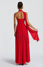 Robe Longue Élegante Sans Manches pour Femmes Ajustée Fendue Formelle Soirée Mariage Invité Sophistiquée – Mya