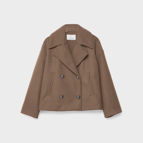 Manteau Court Femme Double Boutonnage Oversize Hiver Casual - Hiverline
