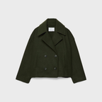 Manteau Court Femme Double Boutonnage Oversize Hiver Casual - Hiverline