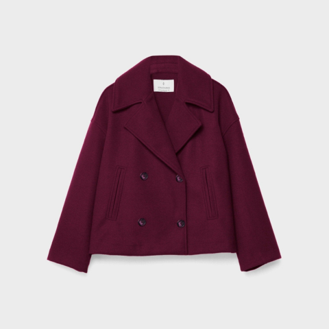 Manteau Court Femme Double Boutonnage Oversize Hiver Casual - Hiverline