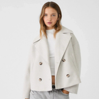 Manteau Court Femme Double Boutonnage Oversize Hiver Casual - Hiverline