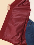 Manteau d'Hiver Femme à Simple Boutonnage Coupe Ajustée Col Structuré - Hiverline