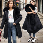 Manteau d'Hiver Femme Imperméable Capuche Fourrure Parka Longue Chaud - Hiverline
