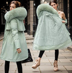 Manteau d'Hiver Femme Imperméable Capuche Fourrure Parka Longue Chaud - Hiverline