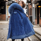 Manteau d'Hiver Femme Imperméable Capuche Fourrure Parka Longue Chaud - Hiverline