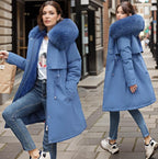 Manteau d'Hiver Femme Imperméable Capuche Fourrure Parka Longue Chaud - Hiverline
