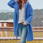 Manteau Femme à Col Revers et Boutonnage Simple - Hiverline
