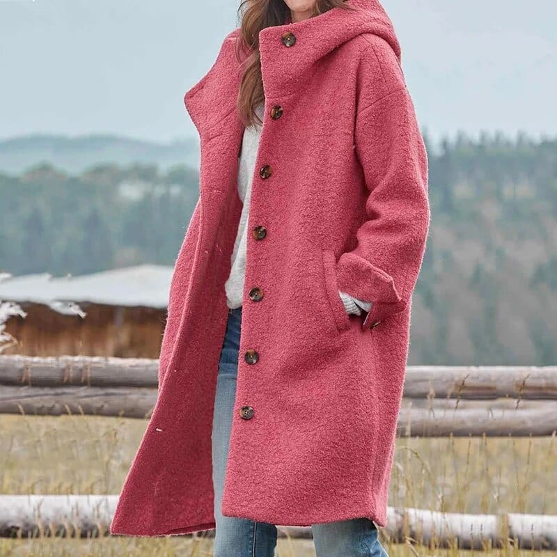 Manteau Femme à Col Revers et Boutonnage Simple - Hiverline