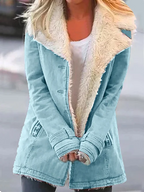 Manteau Femme à Col Sherpa et Doublure Intérieure Moelleuse - Hiverline
