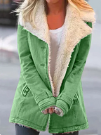 Manteau Femme à Col Sherpa et Doublure Intérieure Moelleuse - Hiverline