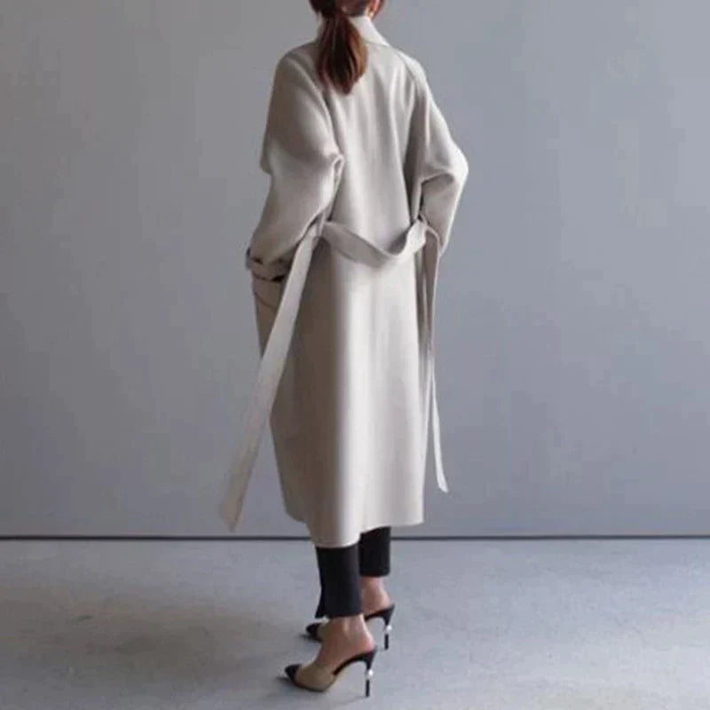 Manteau Femme Oversize à Revers Double Boutonnage - Hiverline