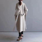 Manteau Femme Oversize à Revers Double Boutonnage - Hiverline