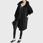 Manteau Long Imperméable à Capuche Femme Coupe Oversize Automne Hiver - Hiverline