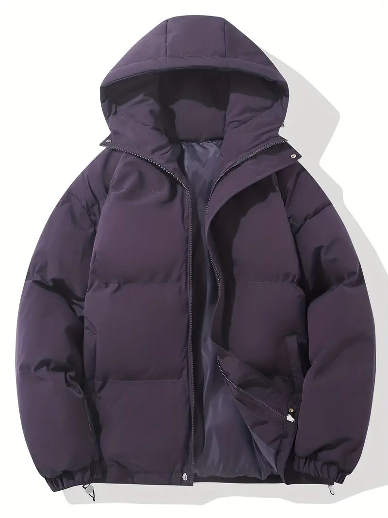 Manteau Matelassé à Capuche Femme Veste d'Hiver Chaude Oversize Zippée - Hiverline