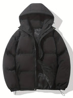 Manteau Matelassé à Capuche Femme Veste d'Hiver Chaude Oversize Zippée - Hiverline