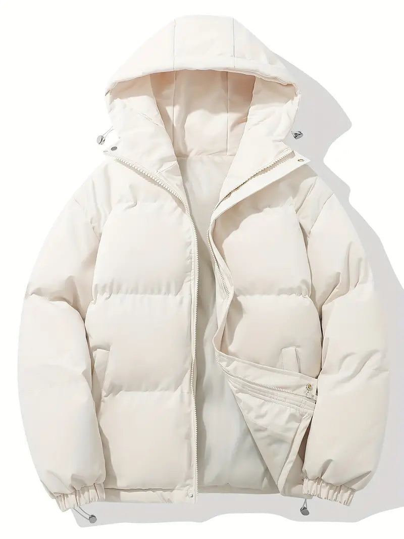 Manteau Matelassé à Capuche Femme Veste d'Hiver Chaude Oversize Zippée - Hiverline