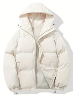 Manteau Matelassé à Capuche Femme Veste d'Hiver Chaude Oversize Zippée - Hiverline
